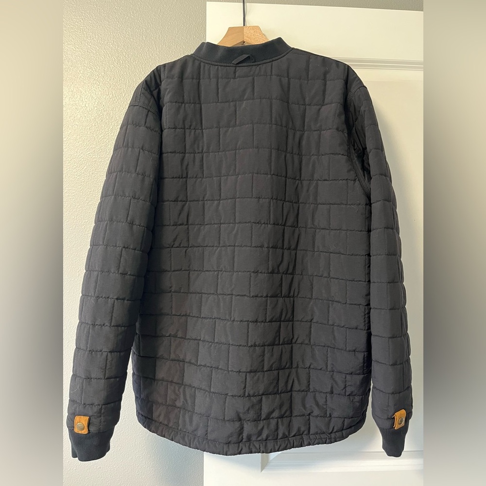 Carhartt Quilted XL Bomber Jacket Mens Large Black Puffer Zip Pockets Liner Only - Picture 5 of 15